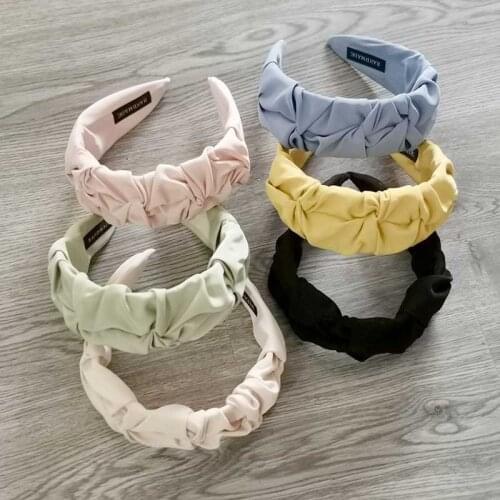 New Fashion Women Hair Accessories Wide Side Flower Hairband Casual Soft Hair Hoop Top Quality Headband Hair Bands for Women