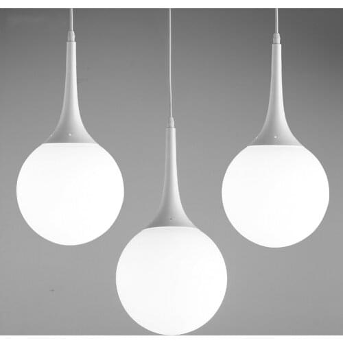 Post modern single dining room dining hall chandelier originality Nordic simple glass ball bar personality bedroom lamp