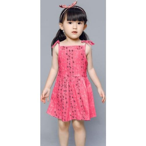 Toddler Kids Baby Girls Floral Dress Sleeveless Bandage Suspender Dress Summer Children Casual Beach Dresses For Girl Children