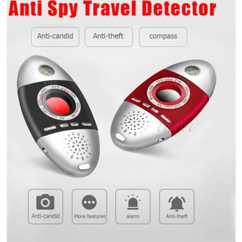 Portable K200 Infrared Anti Spy Detector Mini Hidden Camera Lens Finder with Compass Anti-Theft Vibration Alarm Travel Security