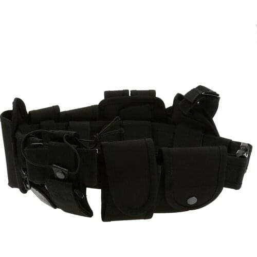 Belt with 10 Pouches for Police Prison Guard Hunting Travel Security