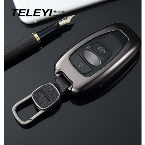 Luxury Aluminum Alloy Key Shell + Key Chain Protective Case Cover Storage Skin Shell FOR Subaru XV BRZ Forester Outback Legacy