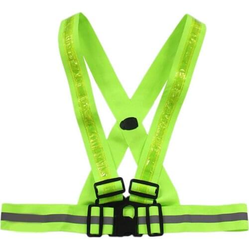 Reflective Vest Unisex High Visibility Adjustable Safety Vest Elastic Stripe Security Traffic Outdoor Night Running Cycling Vest