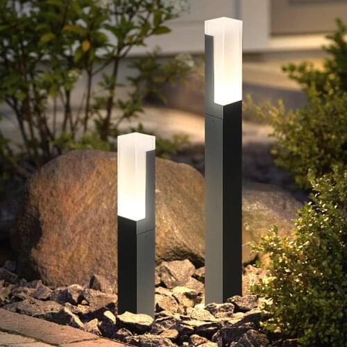 Thrisdar 10W Acrylic Outdoor Led Garden Porch Lawn Lamp Landscape Pathway Stand Pole Column Light Corridor Fence Pillar Light