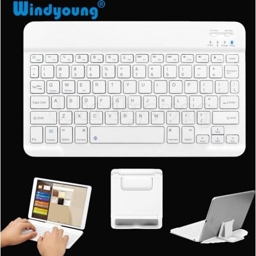 Ultra Slim Multimedia Aluminum Wireless Bluetooth Keyboard For IOS Android Tablet PC Windows For IPad Min Bluetooth Keyboard
