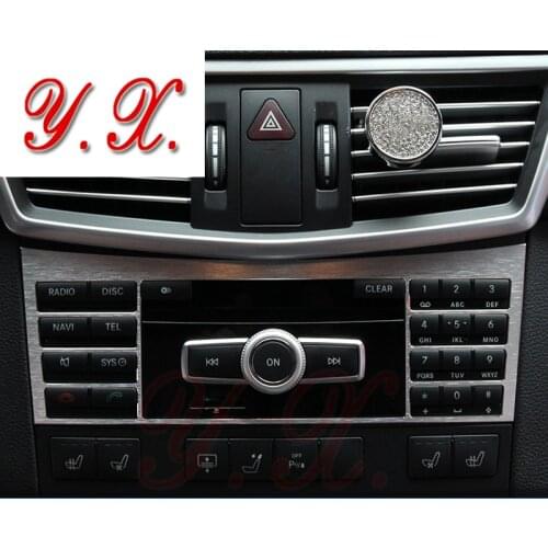 High quality Alloy For Mercedes Interior console Trim decorative Cover Cheap Sticker For mercedes W124 W210 W211 W212 E Class