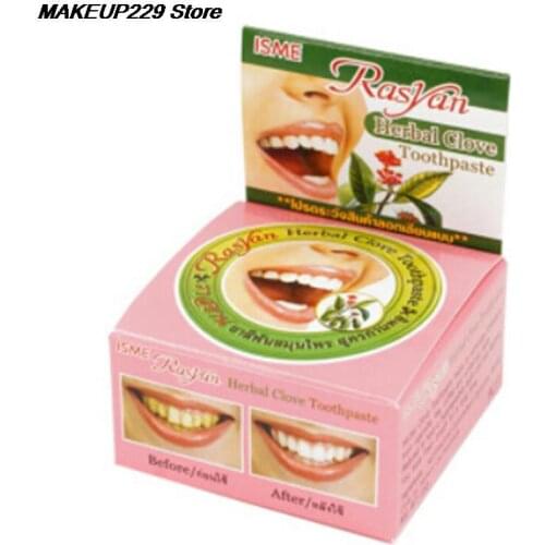 Natural Herbal Clove Thailand Toothpaste Tooth Whitening Toothpaste Remove Stain Antibacterial Allergic Tooth Paste 1 Pc