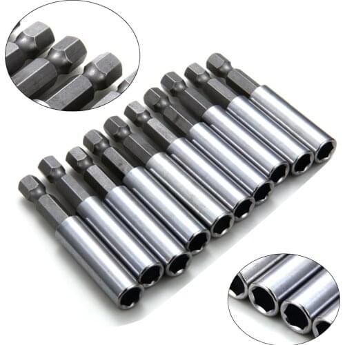 10pcs 1/4" Hex Shank Extension Extend Socket 60mm Screwdriver Drill Bit Extender Bar Rod