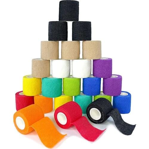 24 rolls Self Adhesive Bandage Wrap Breathable Self Adherent Wrap for People & Pets Athletic Elastic Cohesive Bandage