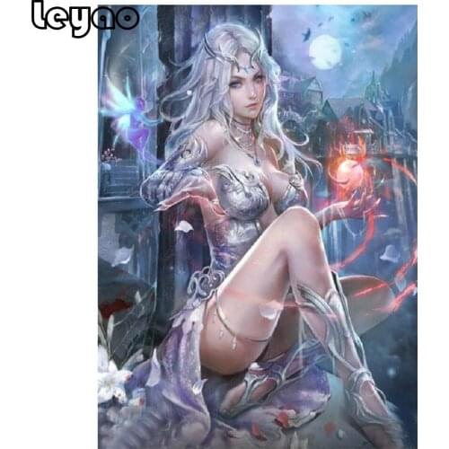 5d,Diamond Painting Cartoon Girl Fairy 5D DIY Full Drilling,Cross Stitch Diamond Embroidery Custom Photo Mosaic Wall Art