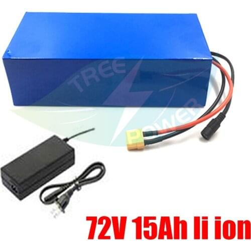 72V 15Ah Lithium battery pack 1000W-3000W 84V Electric bicycle scooter motorcycle ebike battery with BMS+ 3A Charger