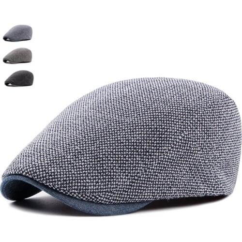 Beret Caps for Men Women Spring Summer Outdoor Breathable Bone Brim Hats Herringbone Solid Sun Hat Flat Berets Cap