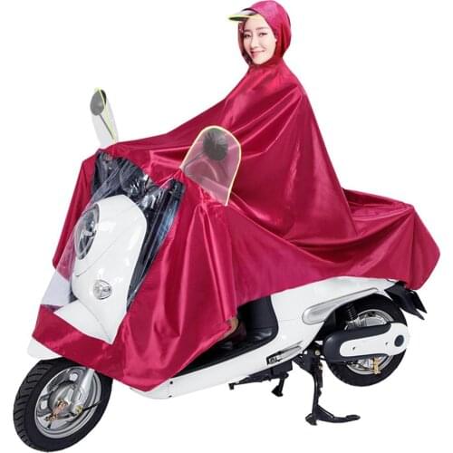 Unisex Electric Motorcycle Driving Rainproof Hooded Raincoat Rain Poncho Cover