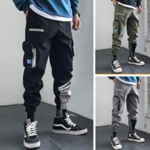 Harem Joggers Men Cargo Pants Streetwear 2021 Hip Hop Casual Pockets Track Pants Male Harajuku Fashion Trousers /40