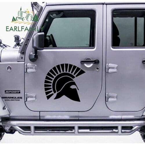 EARLFAMILY 2x Ancient Wars Mighty Brave Spartans Head Helmet Armor Sticker Truck SUV Kayak Canoe Home Decor Vinyl Decal 9 Colors