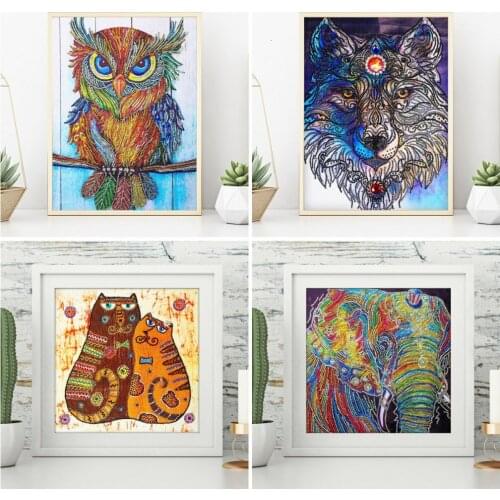 EverShine Special Shape Animals Diamond Painting Wolf Picture Rhinestones DIY Diamond Embroidery Mosaic Cross Stitch Bead Art