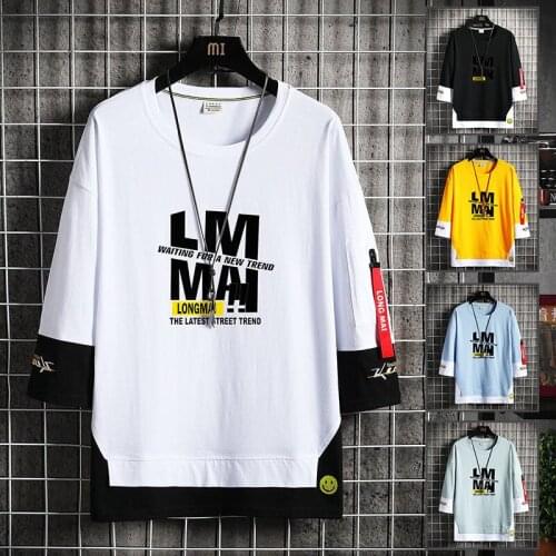 New Mens T Shirts Harajuku Fashion Streetwear Short Sleeve Tops Tees Male Casual Men Clothing Chic Print Graphic T Shirts Men