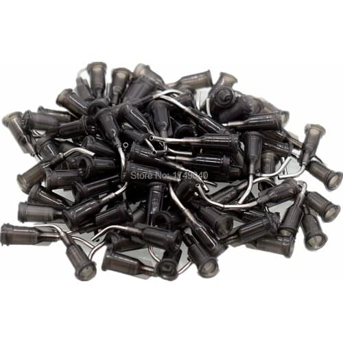 Bent Dispensing Needle Tips Glue Sealants 16G Needle Blunt Tips Glue Adhesive Dispenser 45 degree Bent Tapered Needles 100 Piece