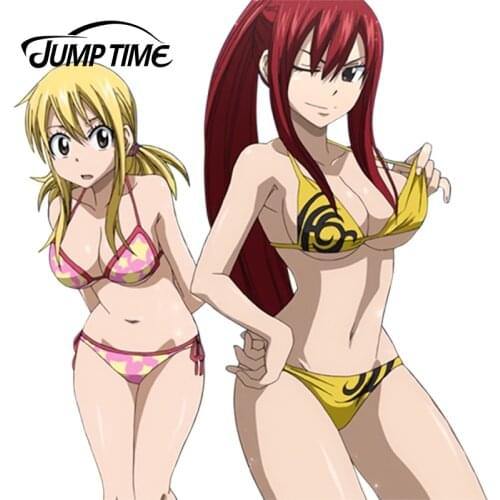 JumpTime 13cm x 12.3cm Fairy Tail Anime Sexy Hot Girl Beautiful Graphic Vinyl Car Window Laptop Decal