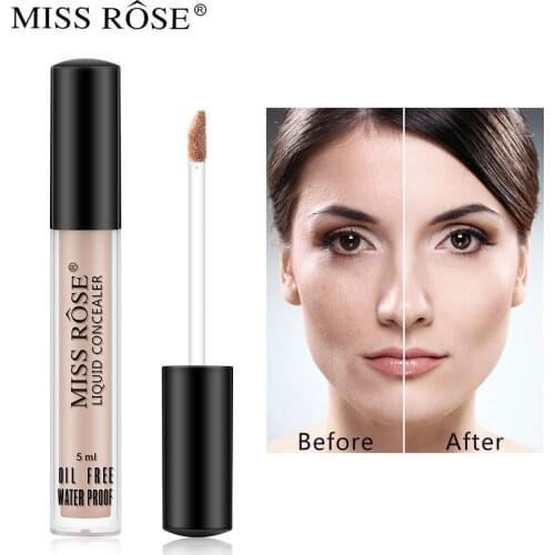 MISS ROSE Concealer Mini Liquid Foundation Repair Nourishing Test Tube Oil Control Liquid Foundation 5ML