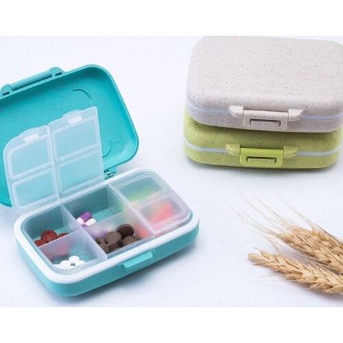 1PC Pill Box Portable 6 Grids Medicine Case Travel Home Pills Drugs Container Mini Fashionable Secret Stash