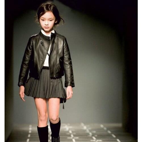 Leather Jacket for kids 8 years autumn kids jackets for girls PU autumn girls coat girls baby jacket 2020 Mom and daughter cloth