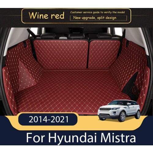 Leather Car Trunk Mat For Hyundai Mistra 2014-2021 Suv Cargo Liner Accessories Interior Boot