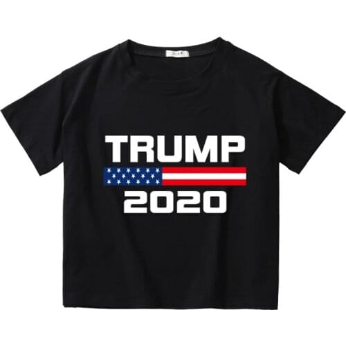 Trump 2020 crop tops women breathable cotton high quality t-shirt women O-neck short tee shirt women women clothing harajuku new