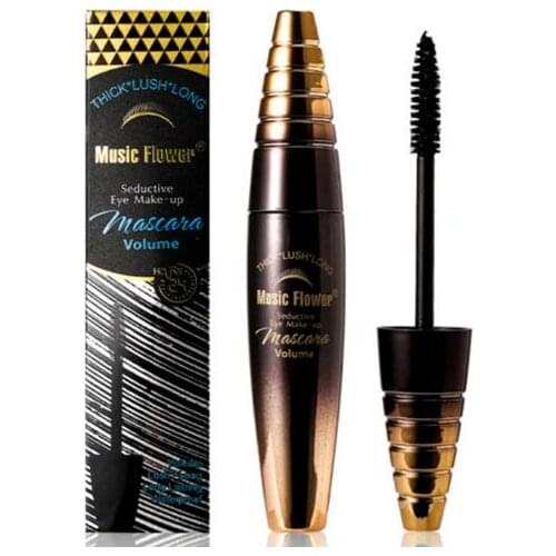 Music Flower Seductive 4D Mascara Volume Thick Lush Long Long Lasting Eyes Makeup Curling Eyelashes Extension Liquid Waterproof