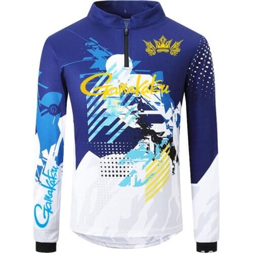2021 Summer New Gamakatsu Long Sleeve Fishing Shirt Quick Dry Fishing Clothing Anti-UV Sunscreen Fishing Clothes