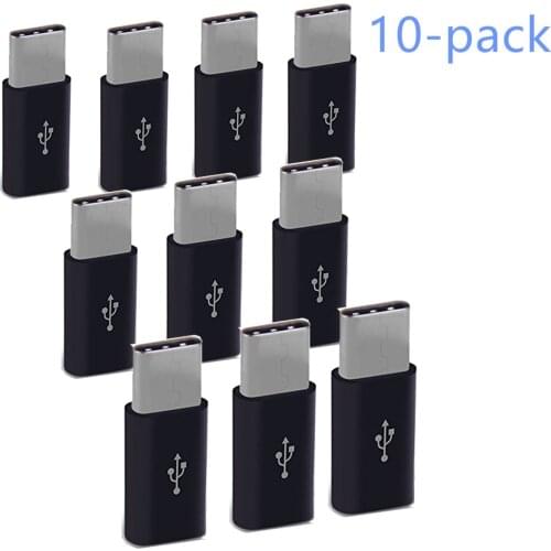 10PCS Mobile Phone Adapter Micro USB To USB C Adapter Microusb for Huawei P20 lite Xiaomi Mi 9 8 se Pocophone F1 Xperia 1 10 L3