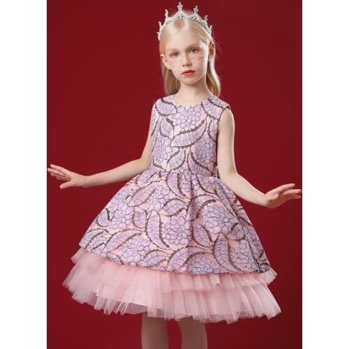 Princess Dresses Kid Tutu Dress Wedding Birthday Party Dresses For Girls Flowers Costumes Pink Red Sweet Dress Christmas Costume