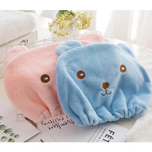 Dry hair cap female absorbent dry hair towel cartoon cute thick hat adult long hair wiping hair quick-drying Baotou shower cap