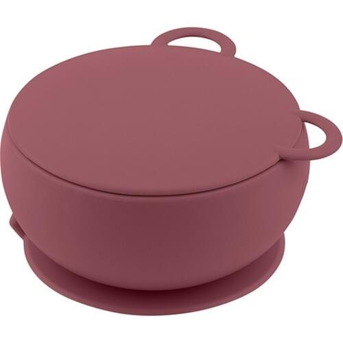 OiOi Vacuum Based Silicone Bowl Burgundy