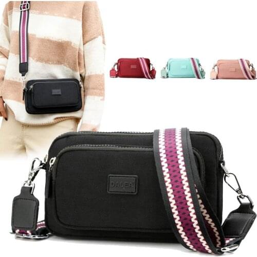 Fashion Casual Totes Bags For Women 2021 Vintage Handbag Female Small Crossbody Bag Canvas Mini Shoulder Bag Wide shoulder strap