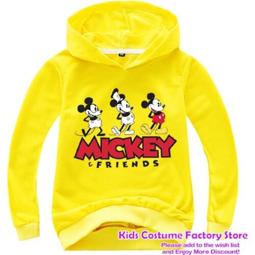 2021 New Autumn mickey minnie mouse Boys Girls casual Sweatshirt Kids Hoodies Long Sleeve Sweatshirt Children Clothes