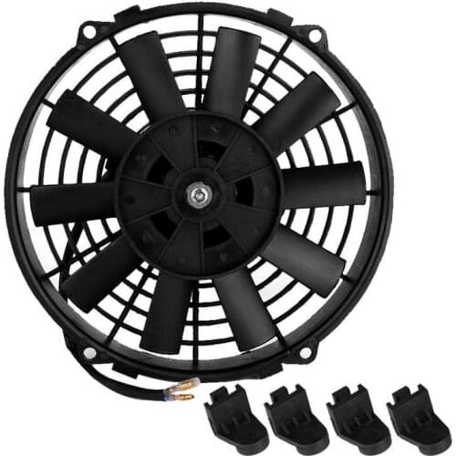 12V 80W 9inch Universal Car Curved Blade Air Conditioner Condenser Electric Cooling Fan Car Air Conditioning Fan