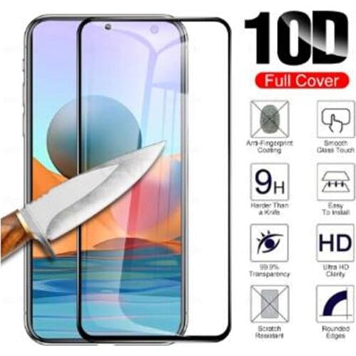 9D Tempered Glass For Xiaomi Redmi Note10 Pro Max Screen Protector For Xiaomi Redmi Note 9 T S Pro 8 T Pro Full Cover Glass
