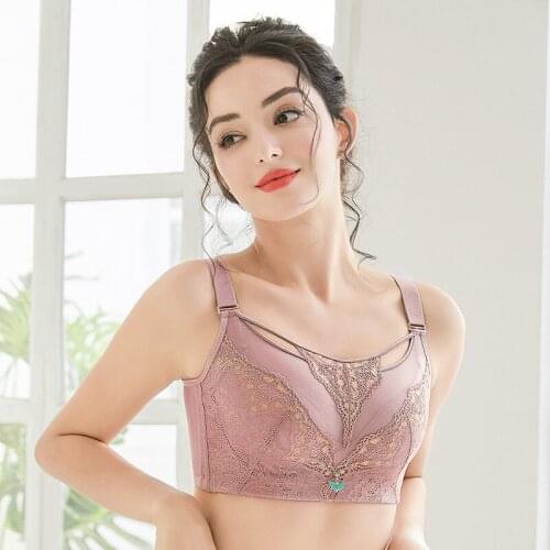 CYNTHRA Bras Womens Sexy Lace Plus Large Size Big Breasts Adjustment Wireless Tube Top Thin Full Cup Push Up Female Lingerie