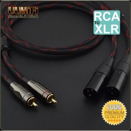 1Pair HIFI RCA to XLR Audio Cable / Thickened Wall Budweiser Connector + Canare Professional Broadcast Cable / 1m 1.5m 2m 3m 5m