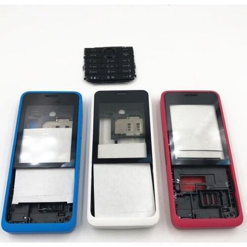10PCS/lot Full Housing For Nokia Asha 301 n301 Dual card version Housing Cover + Keypad + Battery Cover
