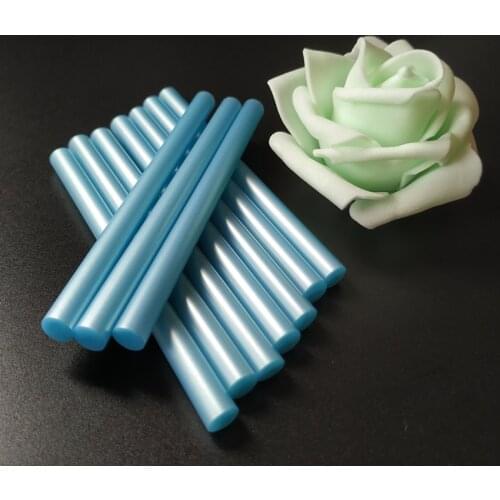 NEW Tile Blue Hot Melt Glue Stick Pearly Metallic Gloss Color Adhesive Special Adhesive For Holiday Gift Crafts 20Pcs 7*100mm