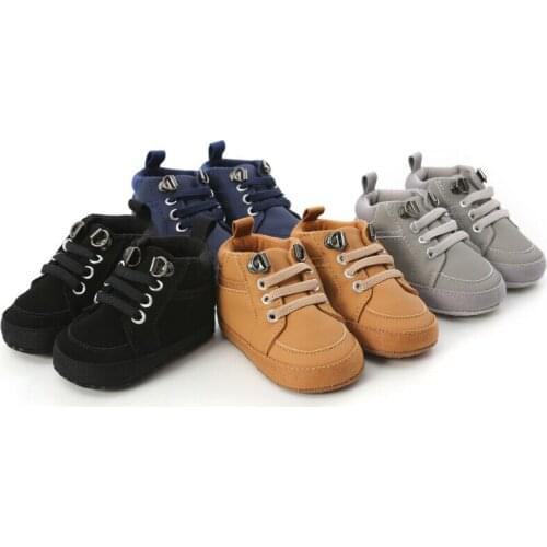 2020 Fashion Toddler Infant Baby Boy Moccasin Leather Shoes Kids Soft Sole Crib Shoes