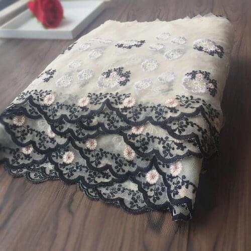 Flower Embroid sewing ribbon guipure lace trim fabric warp knitting DIY Dress Garment Accessories free shipping