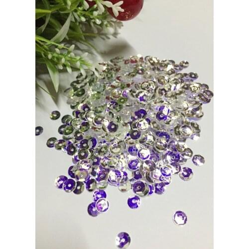30g 8mm Purple Brilliant Shining Sequins Cup Round Paillette Sewing DIY Crafts Wedding Dress Accessory