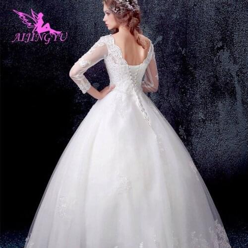 AIJINGYU 2021 2020 Customized new hot selling cheap ball gown lace up back formal bride dresses wedding dress for sale TJ152
