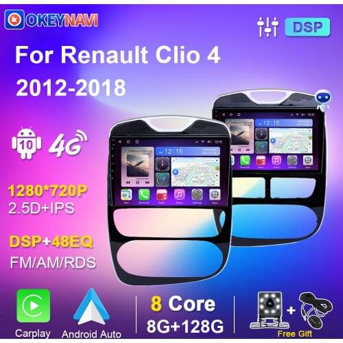 Autoradio for Renault Clio 3 4 2012-2018 Android Carplay Car Radio Stereo Multimedia Video Player Navigation GPS Tape Recorder
