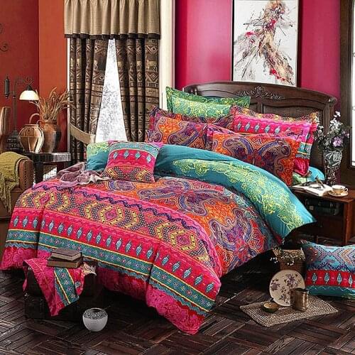 Bohemian bedding sets boho printed Mandala duvet cover set with Pillowcase queen size Bedlinen Home textile