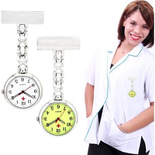 Nurse Quartz Chest Pocket Watch Vintage Portable Simple Round Dial Pendant FS99