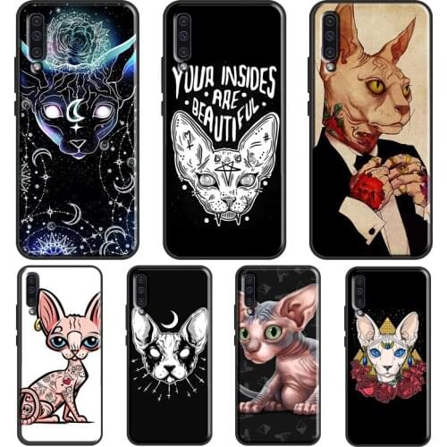 Tattoo Sphinx Cat Case For Samsung A51 A71 A41 A31 A11 A21S A20e A40 A50 A70 A02S A12 A32 A42 A52 A72 Coque
